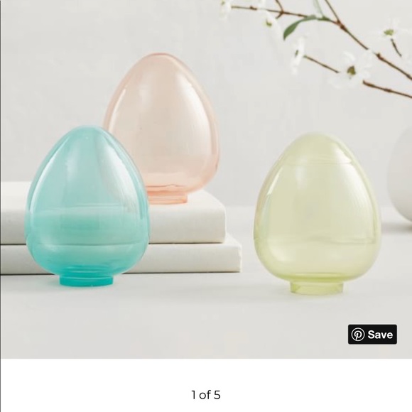 Pottery barn decorative glass eggs